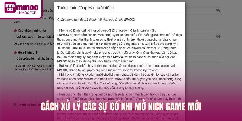 Cách xử lý các sự cố khi mở nick game mới