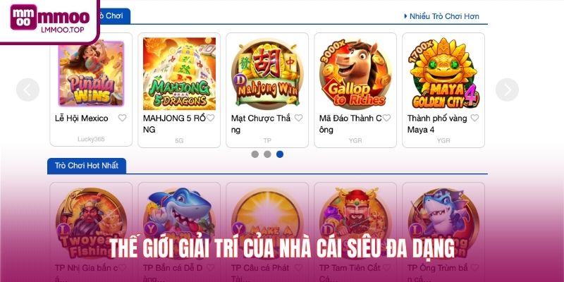 Thế giới giải trí của nhà cái siêu đa dạng