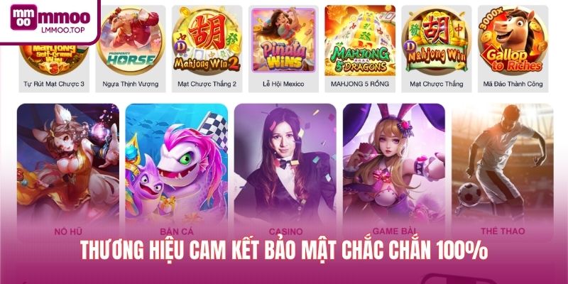 Thương hiệu cam kết bảo mật chắc chắn 100%