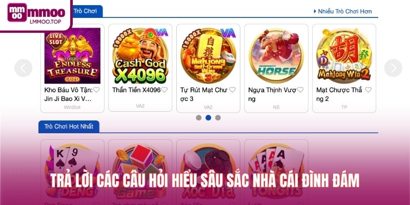 Trả lời các câu hỏi hiểu sâu sắc nhà cái đình đám