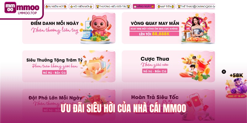 Ưu đãi siêu hời của nhà cái MMOO